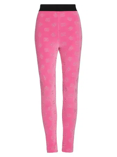 Dolce & Gabbana Women's Logo Cotton Terry Leggings - Pink | Thumbnail 1 Dolce & Gabbana Women's Logo Cotton Terry Leggings - Pink | Thumbnail 1