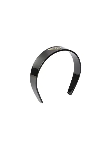 Prada Women's Headband with Triangle Logo | Thumbnail 1