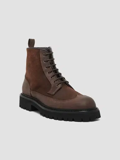 Pollini Men's Leather Ankle Boots - Dark Brown - Size 7 | Thumbnail 2 Pollini Men's Leather Ankle Boots - Dark Brown - Size 7 | Thumbnail 2