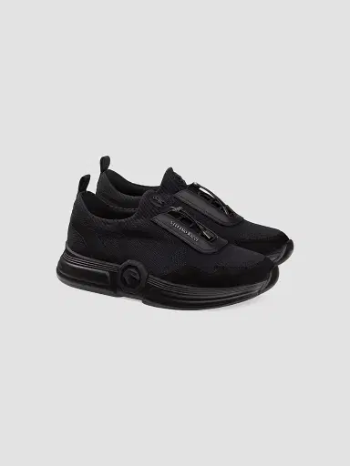 Stefano Ricci Men's Suede Leather Functional Sneakers - Black - Size 9 | Thumbnail 2