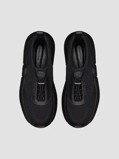 Stefano Ricci Men's Suede Leather Functional Sneakers - Black - Size 9 | Thumbnail 3