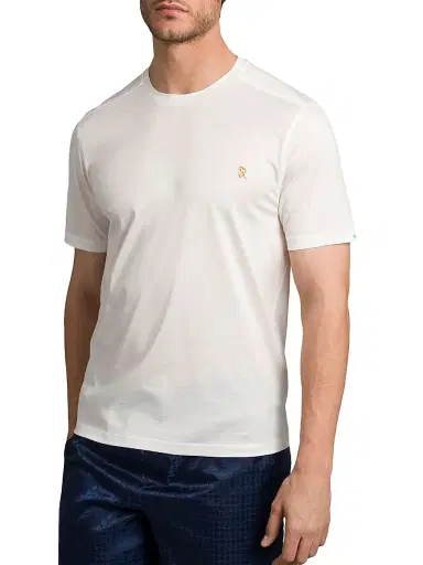 Stefano Ricci Men's Cotton T-Shirt - White | Thumbnail 2 Stefano Ricci Men's Cotton T-Shirt - White | Thumbnail 2