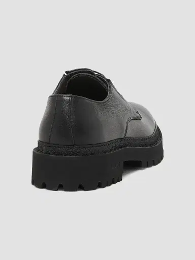 Pollini Men's Leather Derbys - Black | Thumbnail 3 Pollini Men's Leather Derbys - Black | Thumbnail 3
