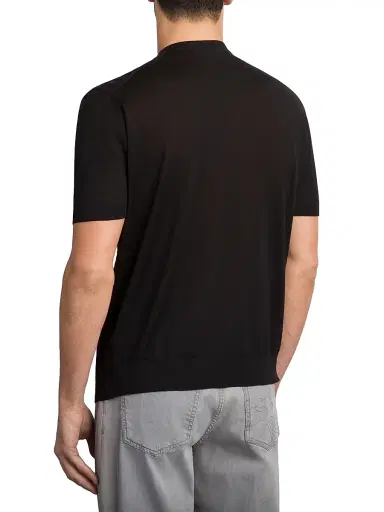 Stefano Ricci Men's Alpha Yarn Cashmere Knit Crewneck Sweater - Black | Thumbnail 3 Stefano Ricci Men's Alpha Yarn Cashmere Knit Crewneck Sweater - Black | Thumbnail 3