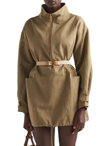 Prada Women's Panama Cotton Mini-Dress - Green - Size 8 | Thumbnail 2 Prada Women's Panama Cotton Mini-Dress - Green - Size 8 | Thumbnail 2