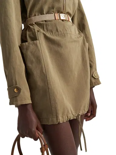 Prada Women's Panama Cotton Mini-Dress - Green - Size 8 | Thumbnail 5 Prada Women's Panama Cotton Mini-Dress - Green - Size 8 | Thumbnail 5