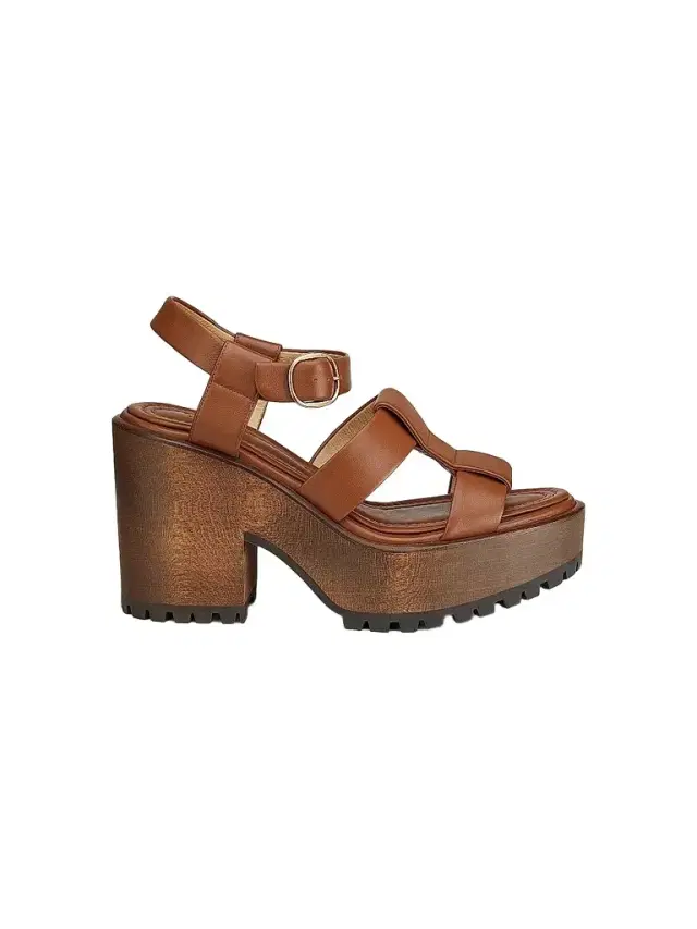 Gabriela Hearst Women's Hera 110MM Leather Platform Sandals - Cognac