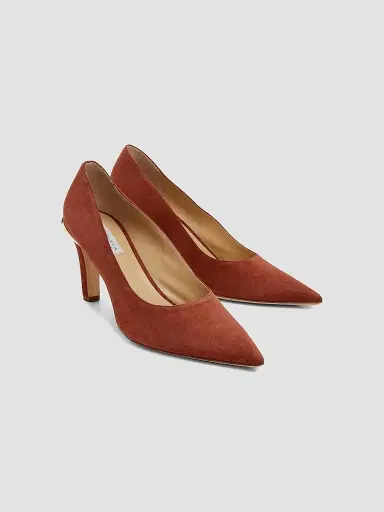 Gabriela Hearst Women's Aura 75MM Suede Pumps - Burnt Sienna | Thumbnail 2 Gabriela Hearst Women's Aura 75MM Suede Pumps - Burnt Sienna | Thumbnail 2