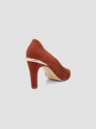 Gabriela Hearst Women's Aura 75MM Suede Pumps - Burnt Sienna | Thumbnail 3 Gabriela Hearst Women's Aura 75MM Suede Pumps - Burnt Sienna | Thumbnail 3