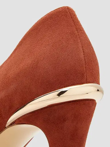 Gabriela Hearst Women's Aura 75MM Suede Pumps - Burnt Sienna | Thumbnail 5 Gabriela Hearst Women's Aura 75MM Suede Pumps - Burnt Sienna | Thumbnail 5