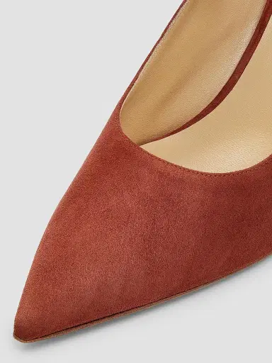 Gabriela Hearst Women's Aura 75MM Suede Pumps - Burnt Sienna | Thumbnail 6 Gabriela Hearst Women's Aura 75MM Suede Pumps - Burnt Sienna | Thumbnail 6