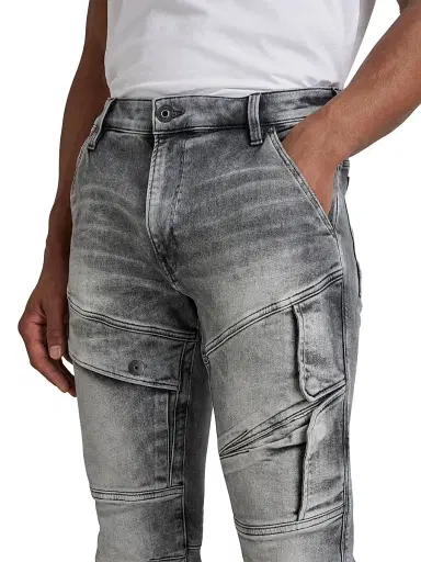 G-Star Men's Airblaze 3D Skinny Jeans - Faded Seal Grey - Size 28 | Thumbnail 4