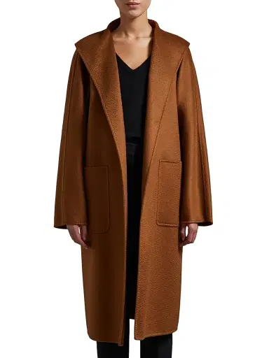 Max Mara Women's Midi Cashmere Cardigan Coat - Tobacco - Size 2 | Thumbnail 2