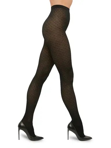 Wolford Women's Geometric Jacquard Tights - Black | Thumbnail 2 Wolford Women's Geometric Jacquard Tights - Black | Thumbnail 2
