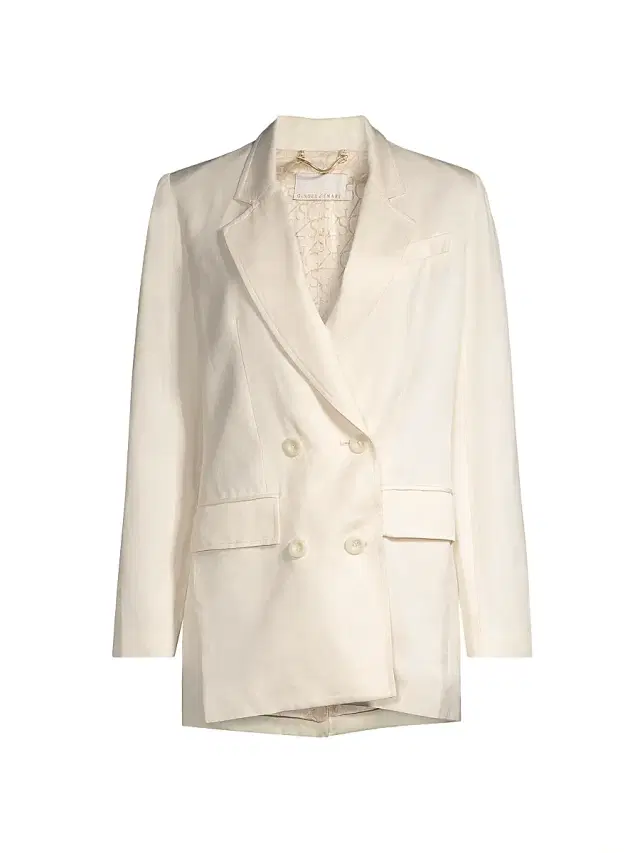 Ginger & Smart Women's The Wild Dunes Double-Breasted Long Blazer - Cream