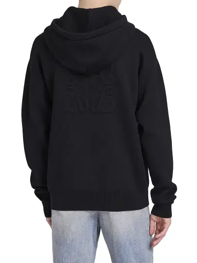 Loewe Men's Anagram Logo Wool-Blend Hoodie - Black - Size Large | Thumbnail 5 Loewe Men's Anagram Logo Wool-Blend Hoodie - Black - Size Large | Thumbnail 5
