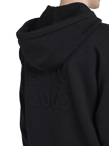 Loewe Men's Anagram Logo Wool-Blend Hoodie - Black - Size Large | Thumbnail 6 Loewe Men's Anagram Logo Wool-Blend Hoodie - Black - Size Large | Thumbnail 6