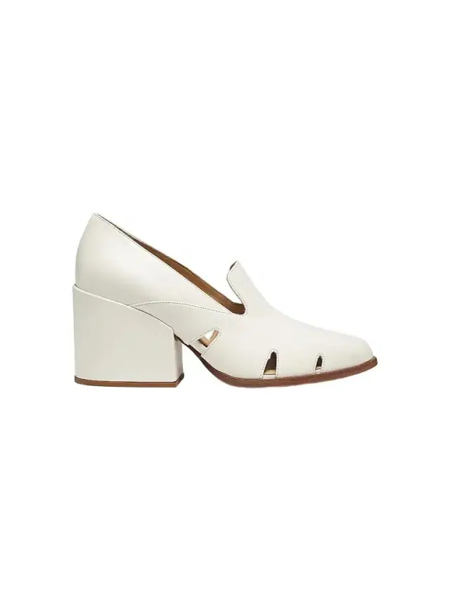 Gabriela Hearst Women's Eliza 80MM Leather Loafers - Cream