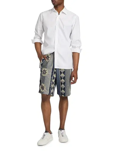 Loewe Men's x Paula's Ibiza Jacquard Terry Cotton Shorts | Thumbnail 2 Loewe Men's x Paula's Ibiza Jacquard Terry Cotton Shorts | Thumbnail 2