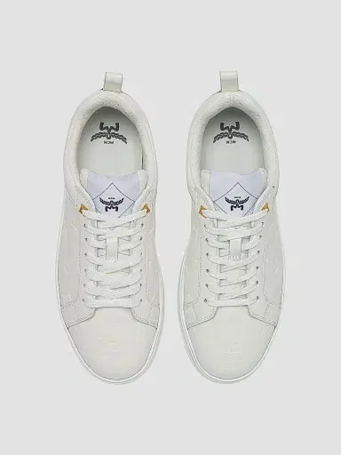 MCM Men's Neo Derby Leather Sneakers - Egret | Thumbnail 4