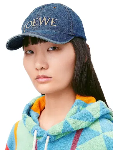 Loewe Men's x Paula's Ibiza Denim Cap - Denim Blue - Size Large | Thumbnail 2 Loewe Men's x Paula's Ibiza Denim Cap - Denim Blue - Size Large | Thumbnail 2