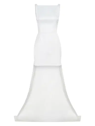 NICHOLAS Women's Valentina Sleeveless Train Minidress - Pearl | Thumbnail 1