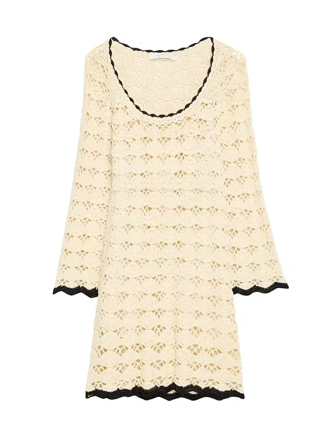 Zimmermann Women's Rhiannon Crochet Minidress - White Black