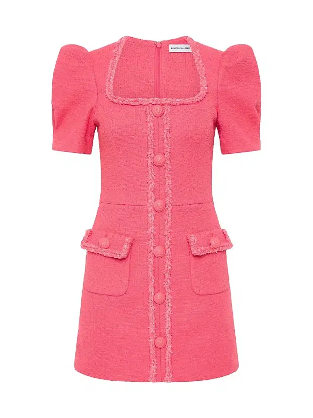 Rebecca Vallance Women's Montana Tweed Minidress - Rose