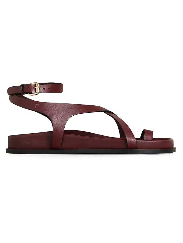 A.Emery Women's Jalen Slim Leather Sandals - Merlot