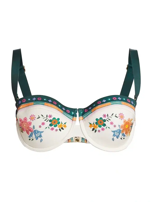 Zimmermann Women's Ginger Floral Balconette Bikini Top - Cream Multi