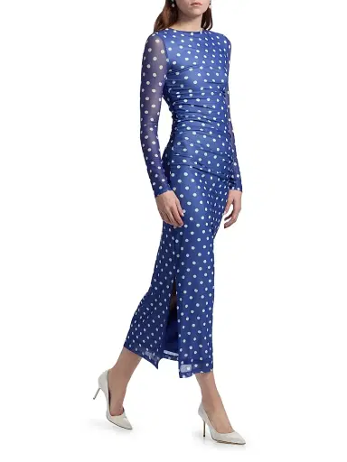 ASTON STUDIO Women's Le Fleur Ezli Polka-Dot Maxi Dress - Royal Antique - Size 2 | Thumbnail 2 ASTON STUDIO Women's Le Fleur Ezli Polka-Dot Maxi Dress - Royal Antique - Size 2 | Thumbnail 2