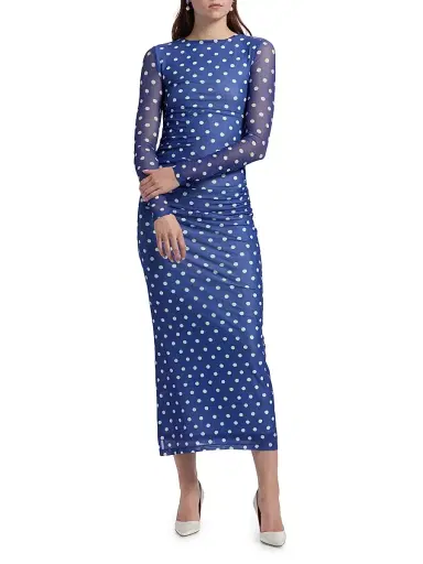 ASTON STUDIO Women's Le Fleur Ezli Polka-Dot Maxi Dress - Royal Antique - Size 2 | Thumbnail 3 ASTON STUDIO Women's Le Fleur Ezli Polka-Dot Maxi Dress - Royal Antique - Size 2 | Thumbnail 3