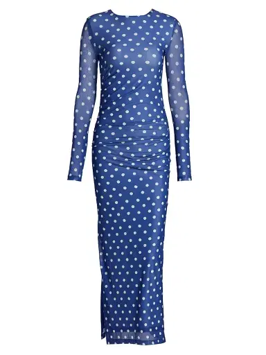 ASTON STUDIO Women's Le Fleur Ezli Polka-Dot Maxi Dress - Royal Antique - Size 2 | Thumbnail 1 ASTON STUDIO Women's Le Fleur Ezli Polka-Dot Maxi Dress - Royal Antique - Size 2 | Thumbnail 1