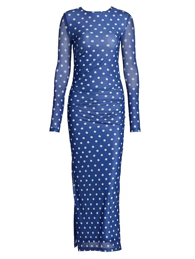 ASTON STUDIO Women's Le Fleur Ezli Polka-Dot Maxi Dress - Royal Antique - Size 2