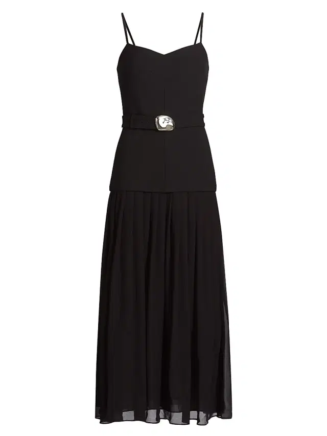 NICHOLAS Women's Susie Belted Maxi Dress - Black