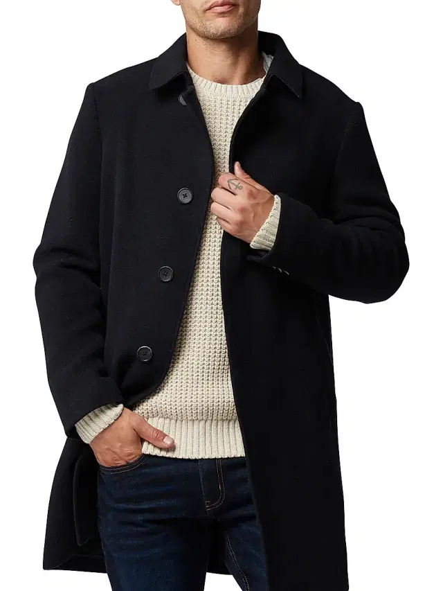 Rodd & Gunn Men's Murchison Wool Peacoat - Midnight