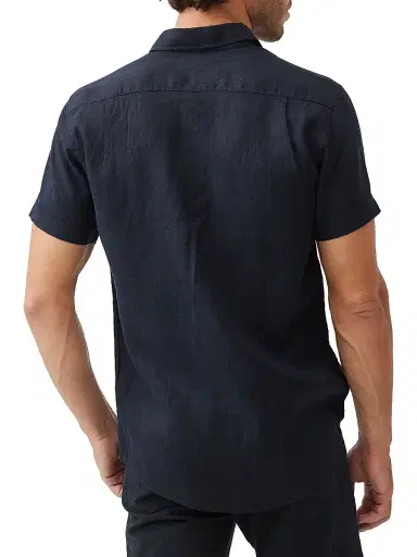 Rodd & Gunn Men's Palm Heights Linen Short-Sleeve Shirt - Midnight | Thumbnail 4