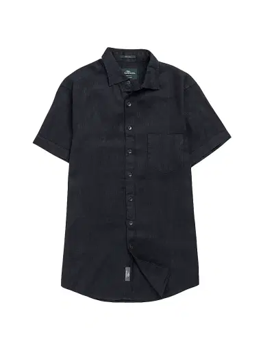 Rodd & Gunn Men's Palm Heights Linen Short-Sleeve Shirt - Midnight | Thumbnail 1