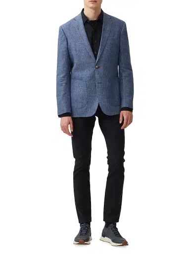 Rodd & Gunn Men's The Cascades Wool & Linen-Blend Slim-Fit Two-Button Blazer - Marina | Thumbnail 2