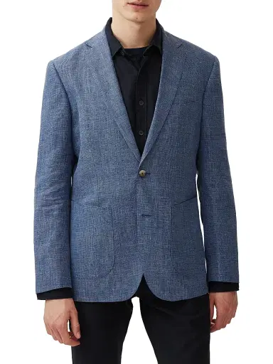 Rodd & Gunn Men's The Cascades Wool & Linen-Blend Slim-Fit Two-Button Blazer - Marina | Thumbnail 1