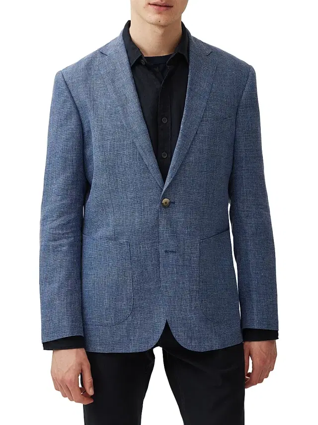 Rodd & Gunn Men's The Cascades Wool & Linen-Blend Slim-Fit Two-Button Blazer - Marina