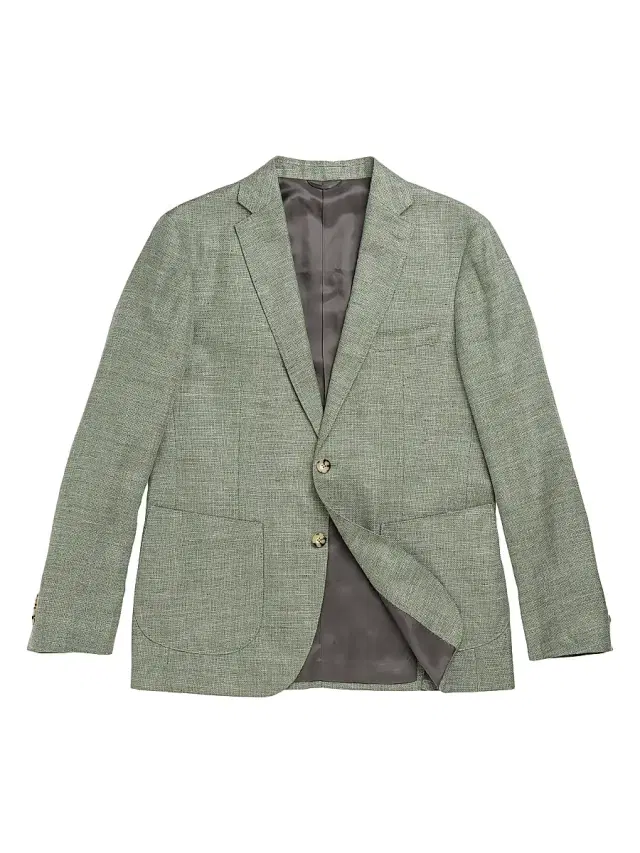 Rodd & Gunn Men's The Cascades Wool & Linen-Blend Slim-Fit Two-Button Blazer - Sage