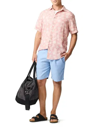 Rodd & Gunn Men's Belleknowes Linen Shirt - Flamingo - Size XXL | Thumbnail 2