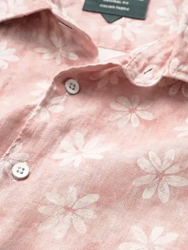 Rodd & Gunn Men's Belleknowes Linen Shirt - Flamingo - Size XXL | Thumbnail 5