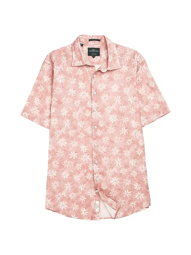 Men's Belleknowes Linen Shirt - Flamingo - Size XXL