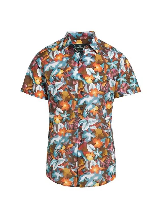 Rodd & Gunn Men's Port Hutt Floral Cotton Shirt - Rust
