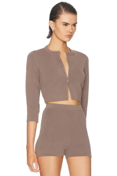 Skims Refined Knit Crop Cardigan | Thumbnail 2 Skims Refined Knit Crop Cardigan | Thumbnail 2