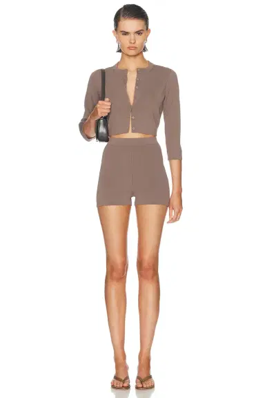 Skims Refined Knit Crop Cardigan | Thumbnail 4 Skims Refined Knit Crop Cardigan | Thumbnail 4