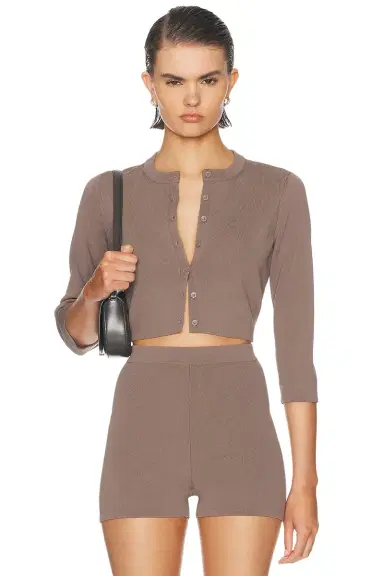 Skims Refined Knit Crop Cardigan | Thumbnail 1 Skims Refined Knit Crop Cardigan | Thumbnail 1