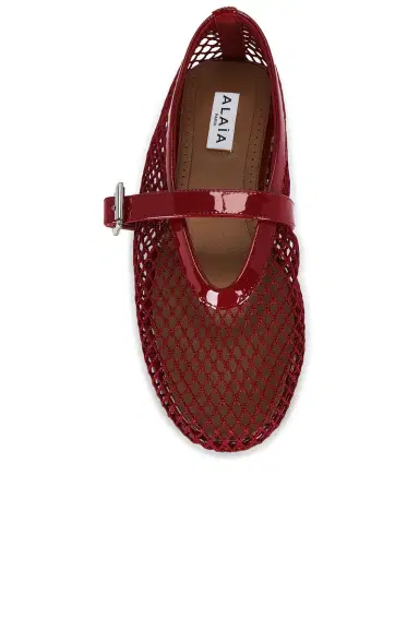 Alaïa ALAΪA La Ballerine Fishnet Flat | Thumbnail 4 Alaïa ALAΪA La Ballerine Fishnet Flat | Thumbnail 4